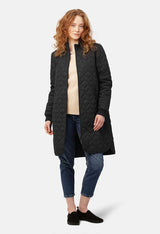 Ilse Jacobsen Long Quilt Coat in Black