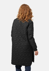 Ilse Jacobsen Long Quilt Coat in Black