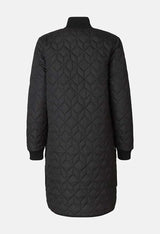 Ilse Jacobsen Long Quilt Coat in Black