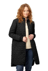 Ilse Jacobsen Long Quilt Coat in Black