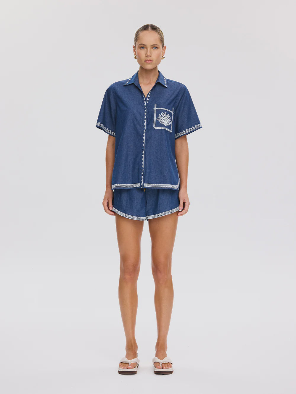 Emile Chambray Shirt Blue