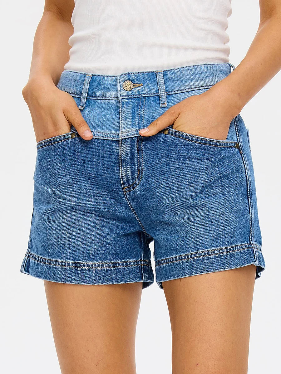 Coralie Denim Shorts Two Tone