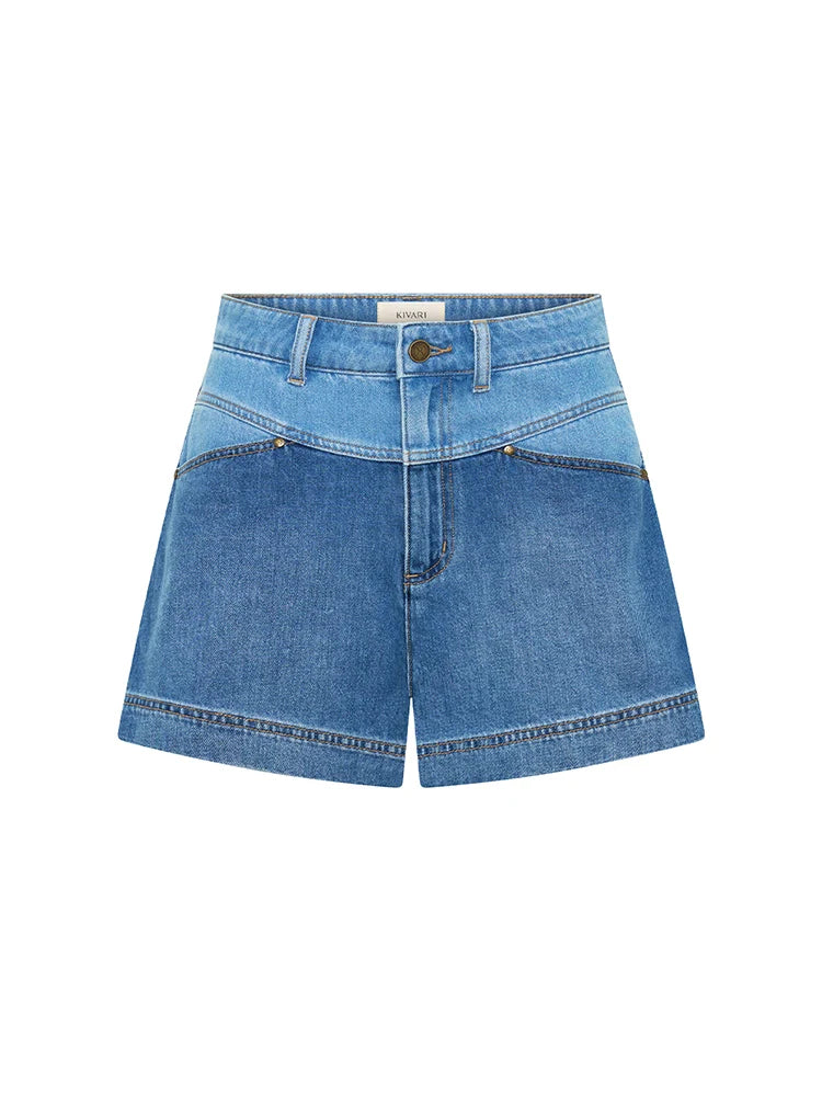 Coralie Denim Shorts Two Tone