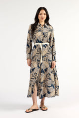 Mala Dress Navy Paisley