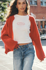 Elodie Cardigan in Crimson
