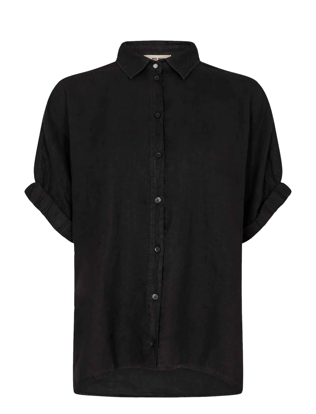 Mos Mosh Aven SS Linen Shirt Black