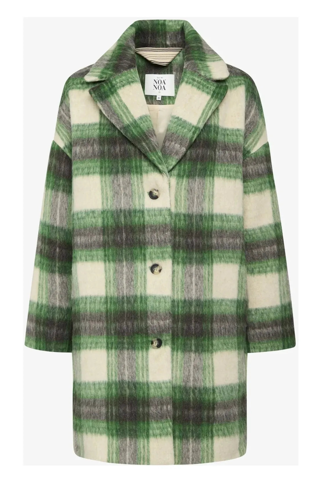 Noa Noa Pattern Coat Fry Green Beige