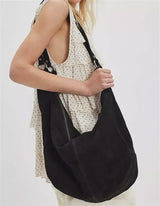 Roma Suede Tote Bag Black