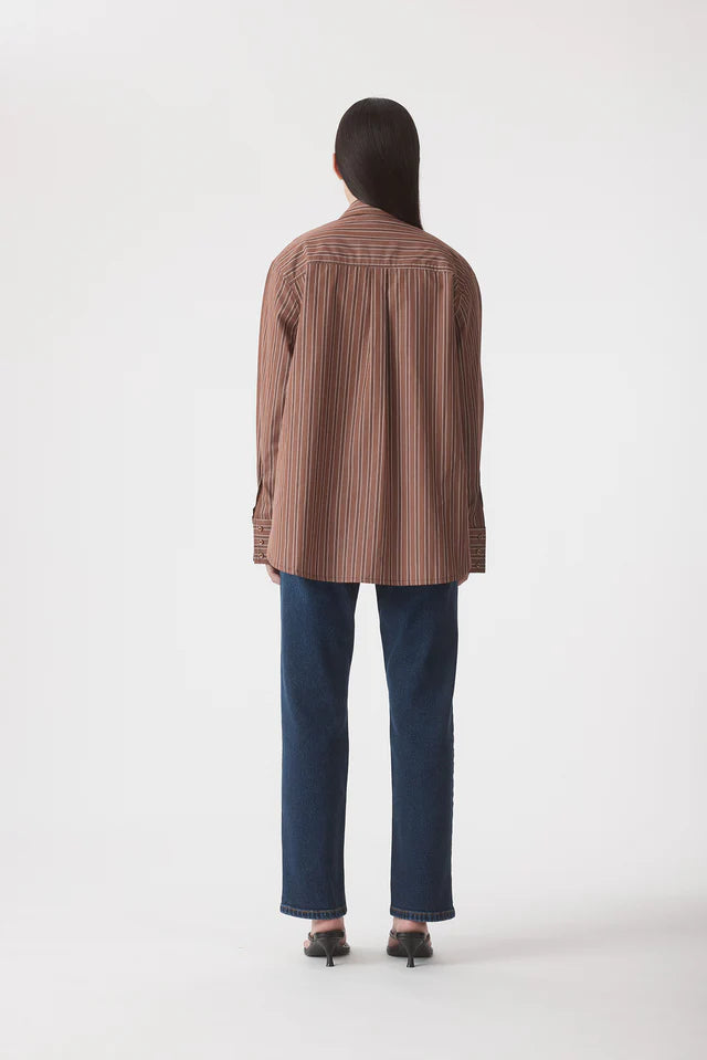 Melody Shirt Chocolate Stripe