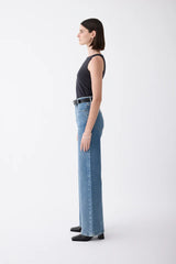 Ellie High Wide Leg Jean Meridian Mid Blue