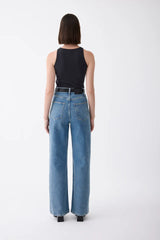 Ellie High Wide Leg Jean Meridian Mid Blue