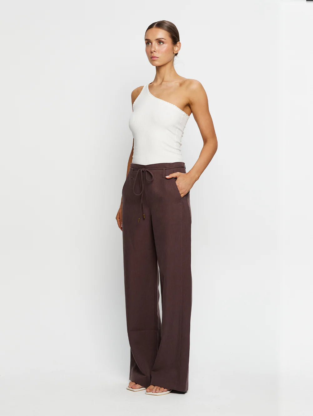Nyah Wide Leg Pant Plum