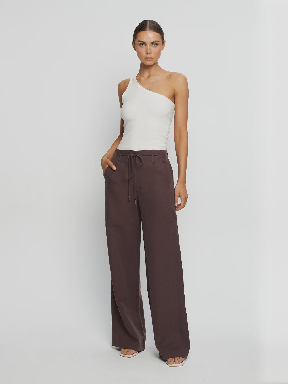 Nyah Wide Leg Pant Plum