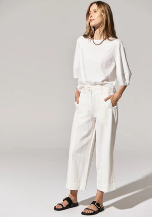 Pol Miley Crop Pant White