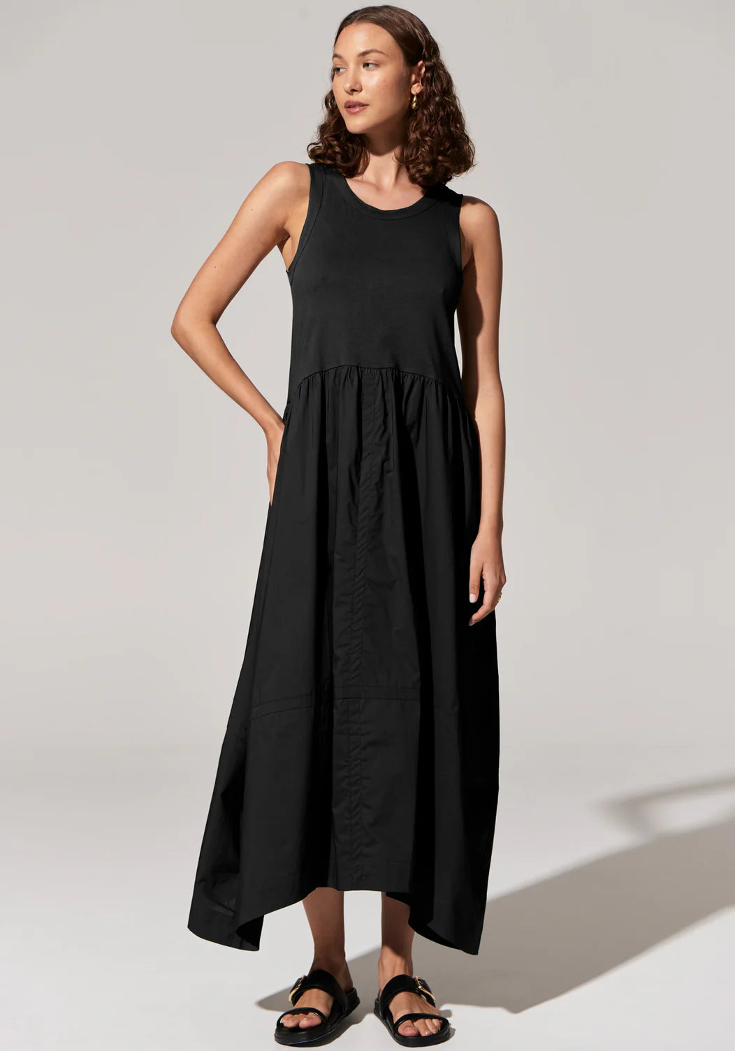 POL Toya Tank Dress in Black