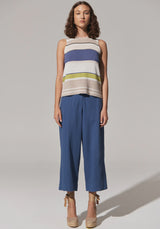 Pol Estel Stripe Knit Tank Blue Multi