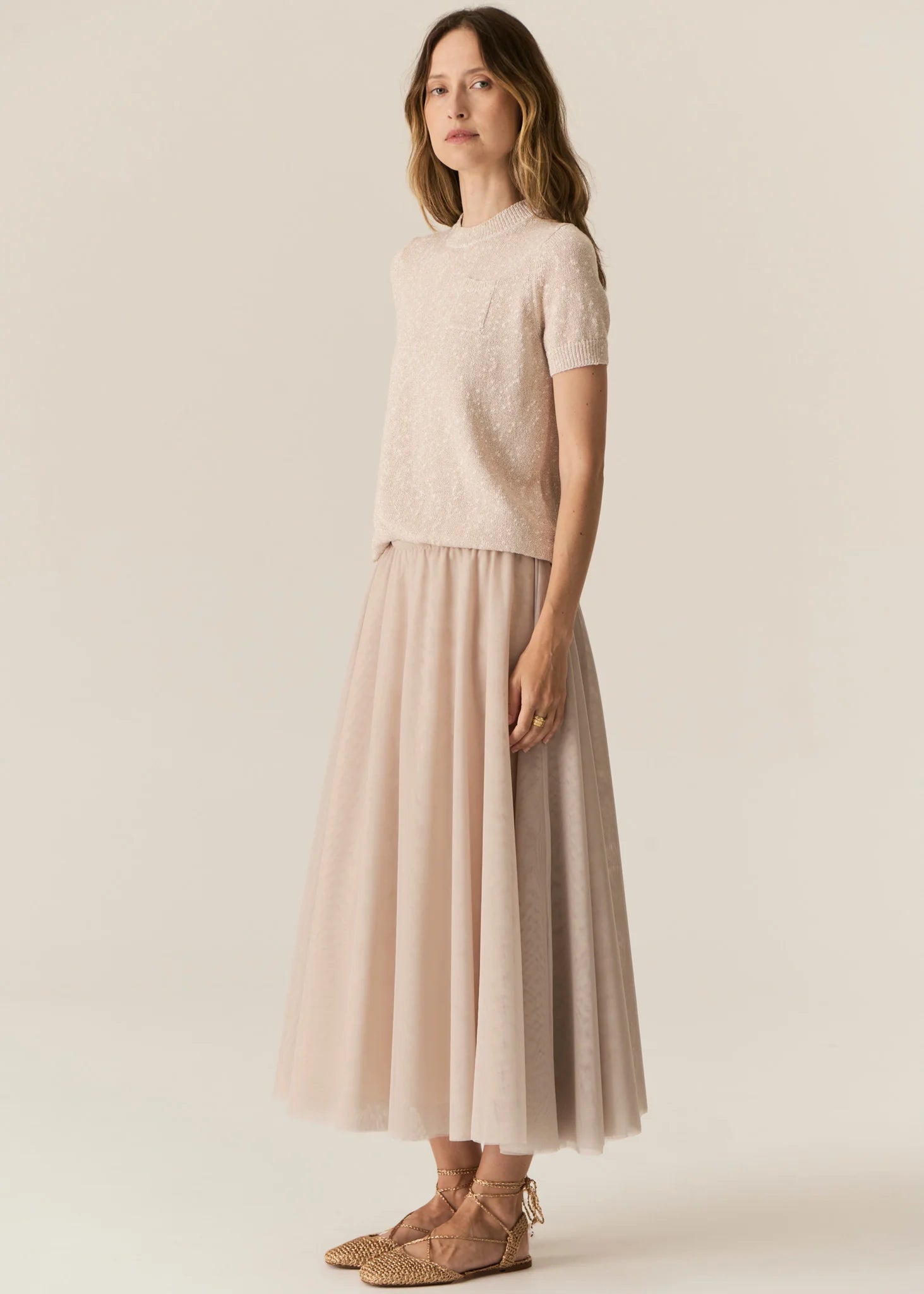 Pax Lurex Tee Pink