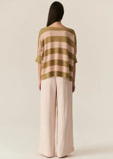 Milton Stripe Knit Khaki Pink