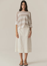 Milton Stripe Knit Pebble