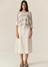 Milton Stripe Knit Pebble