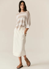 Milton Stripe Knit Pebble