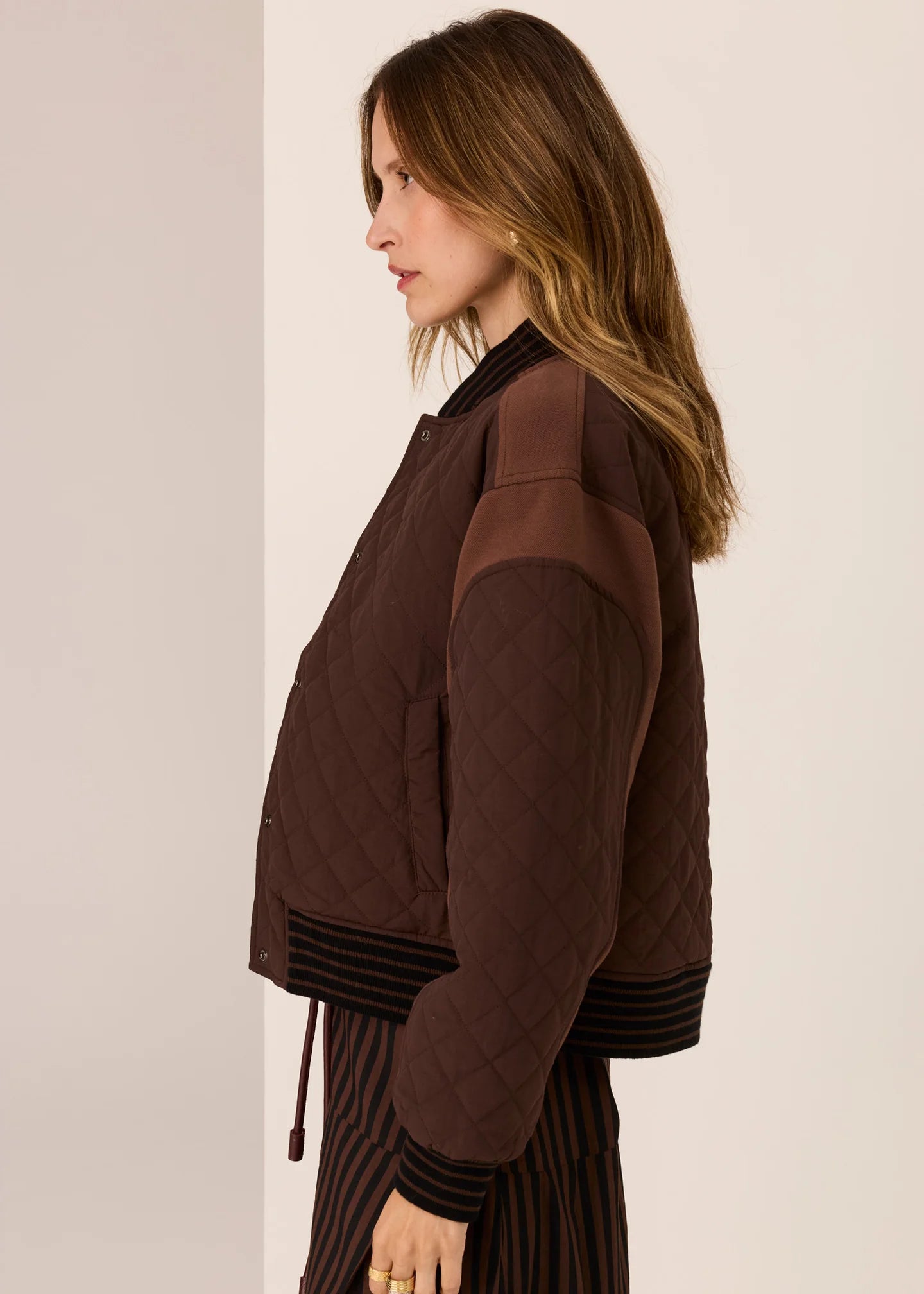 Cassidy Varsity Jacket Black/Choc