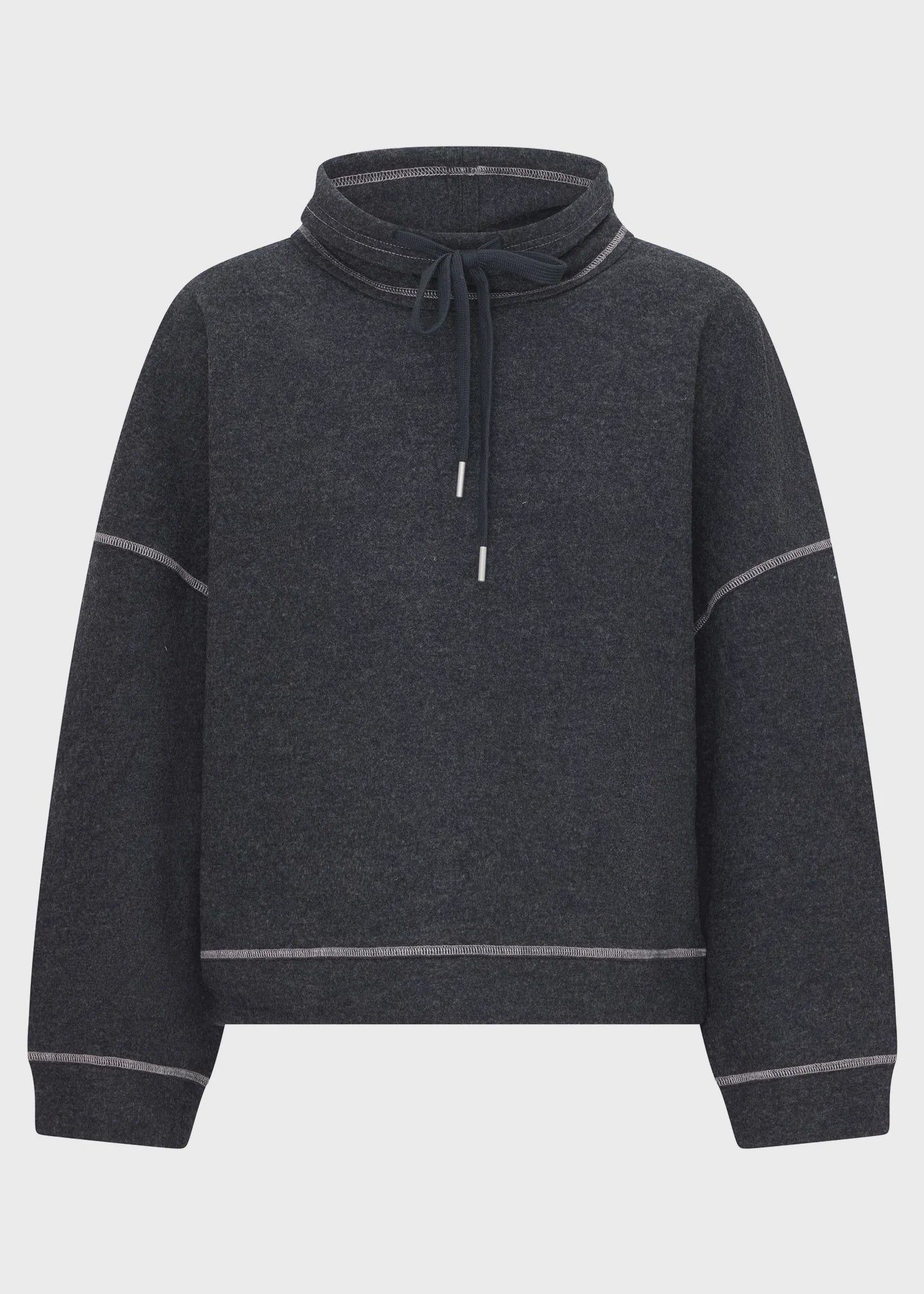 Jude Wool Drawcord Knit Char/Silver