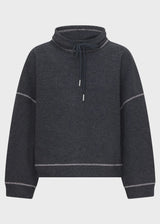 Jude Wool Drawcord Knit Char/Silver