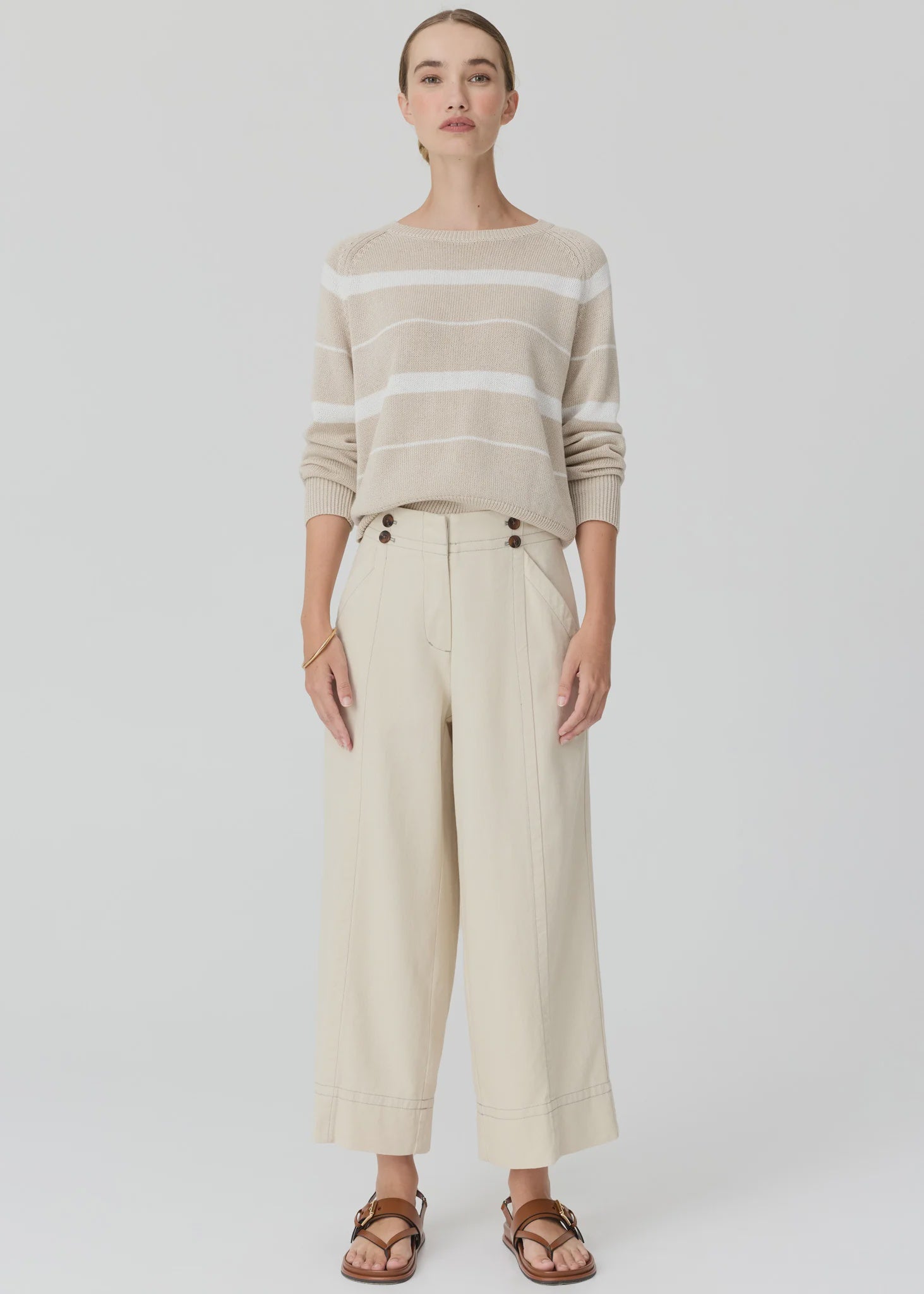 Anise Crop Pant Pebble