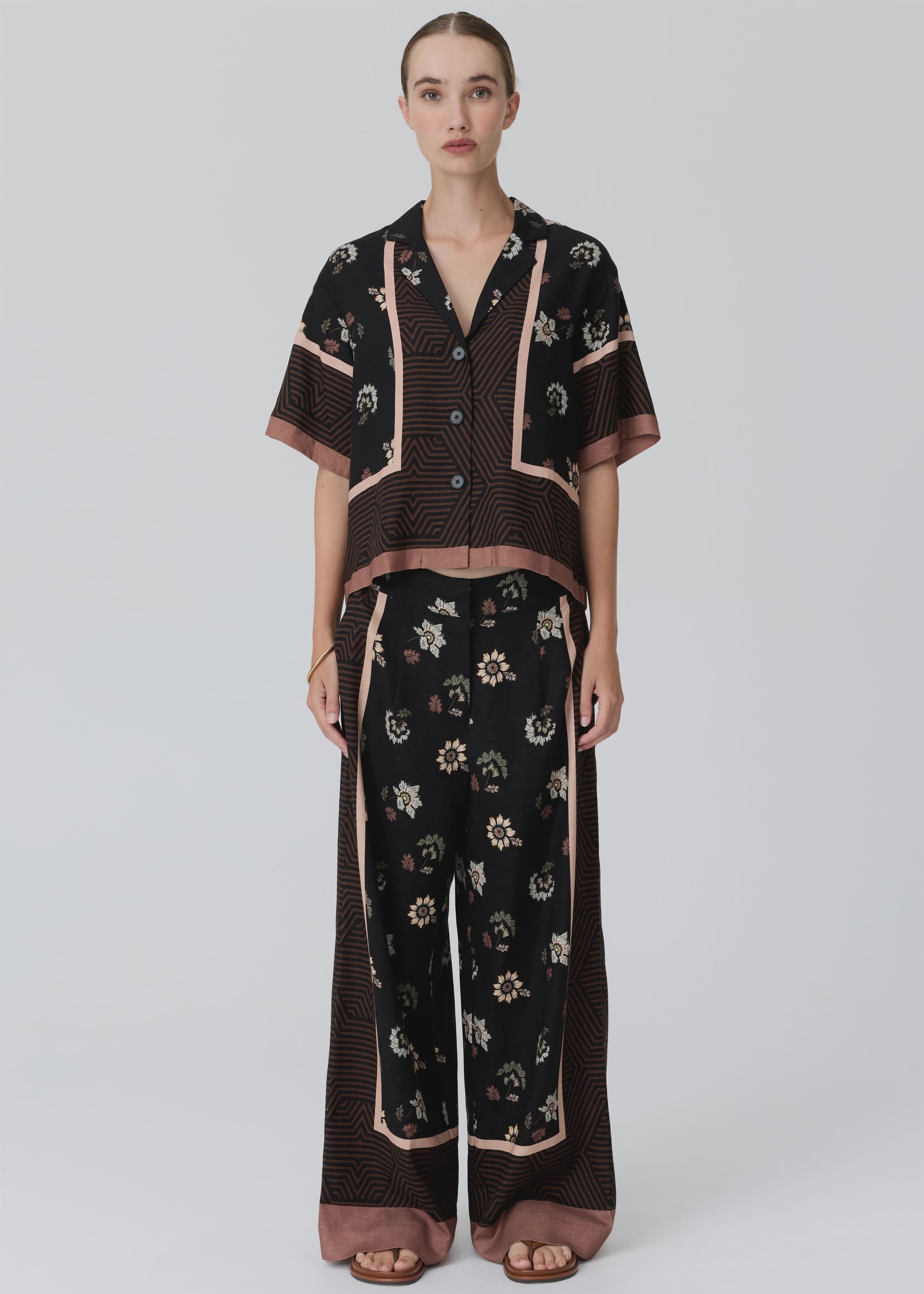 Trellis Shirt Scarf Print