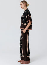 Trellis Shirt Scarf Print
