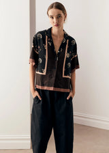 Trellis Shirt Scarf Print