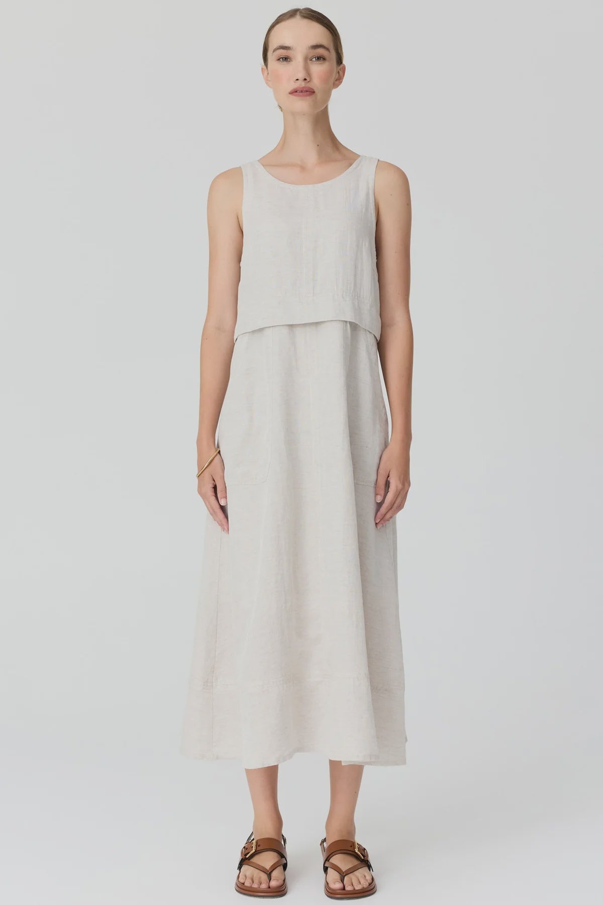 Frankie Double Layer Dress Natural