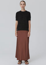 Cedar Lurex Knit Top Black/Copper