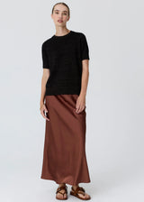 Cedar Lurex Knit Top Black/Copper