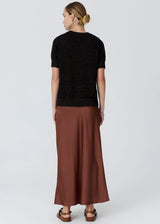 Cedar Lurex Knit Top Black/Copper