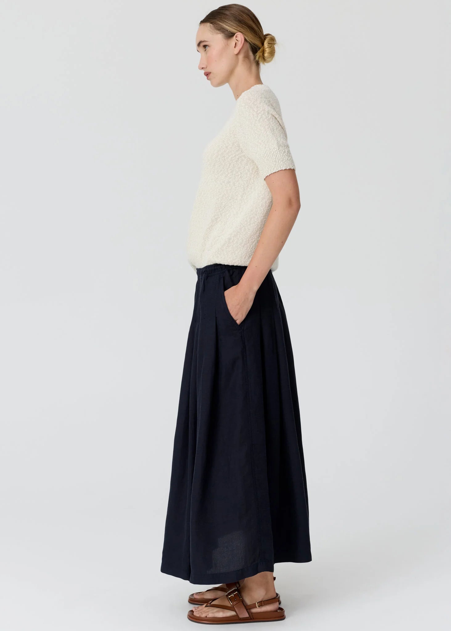 Cedar Lurex Knit Top Chalk/Silver