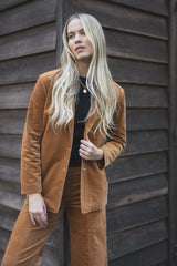 Va Va Velour Coat Camel