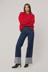 Elodie Cardigan in Crimson