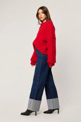 Elodie Cardigan in Crimson