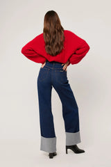 Elodie Cardigan in Crimson
