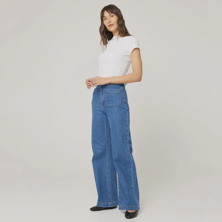 Rollas Sailor Jean Long Length Ashley Blue