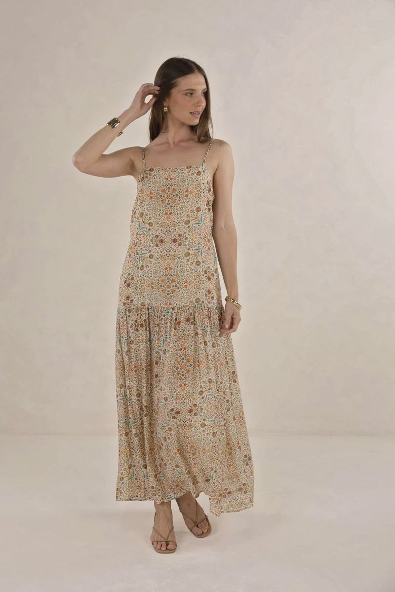 Izra Maxi Dress Almond Print
