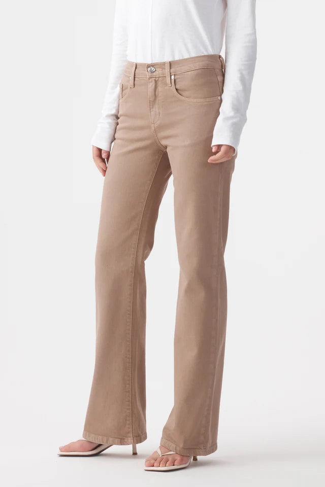Effie Mid Flare Jean Mushroom