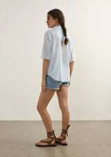 Sardine Embroidered Blouse Blue