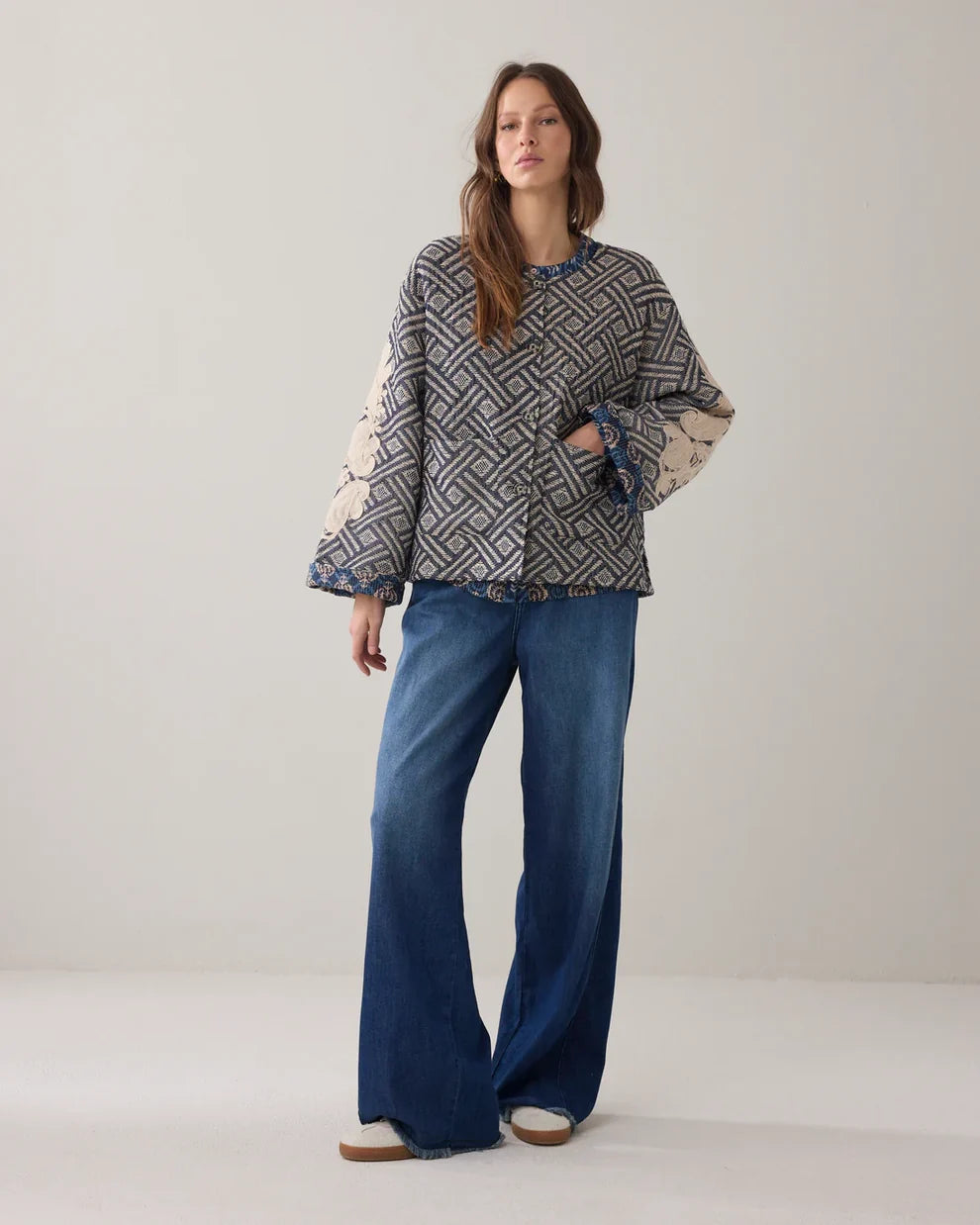 Jaquard Jacket Blue