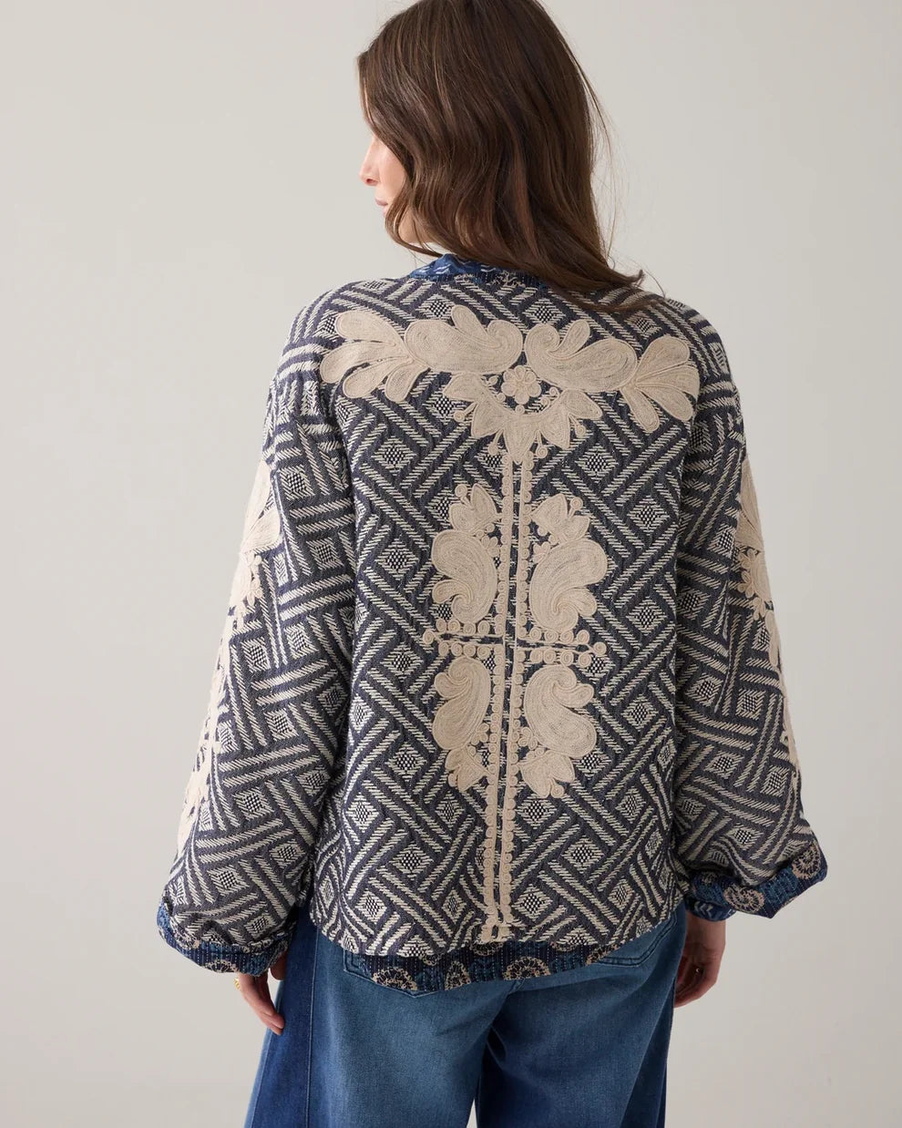 Jaquard Jacket Blue