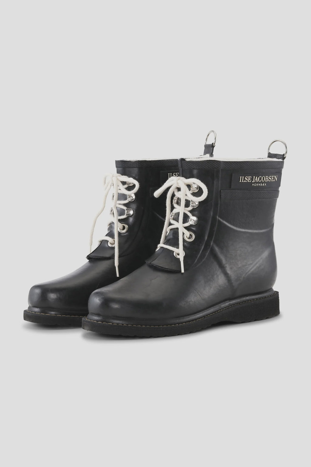 Ilse Jacobsen Short Rubber Rain Boots in Black