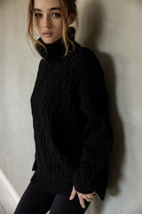 You Saw Me knit Sweater Black