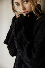 You Saw Me knit Sweater Black